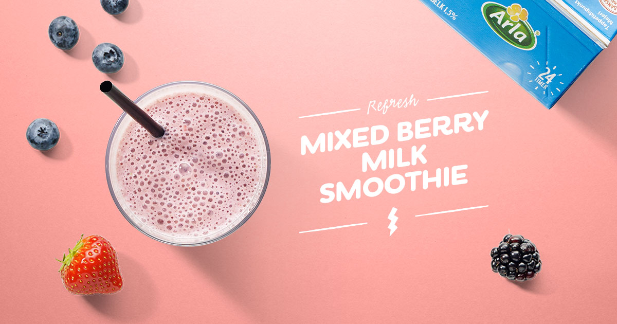 MIXED BERRY MILK SMOOTHIE | Arla